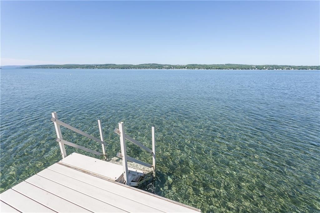 Private Dock with Gentle Stairs Into Water