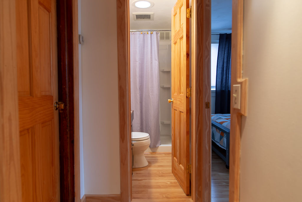 Full Bath Between Upstairs Queen Bedroom and Bunkbed Bedroom